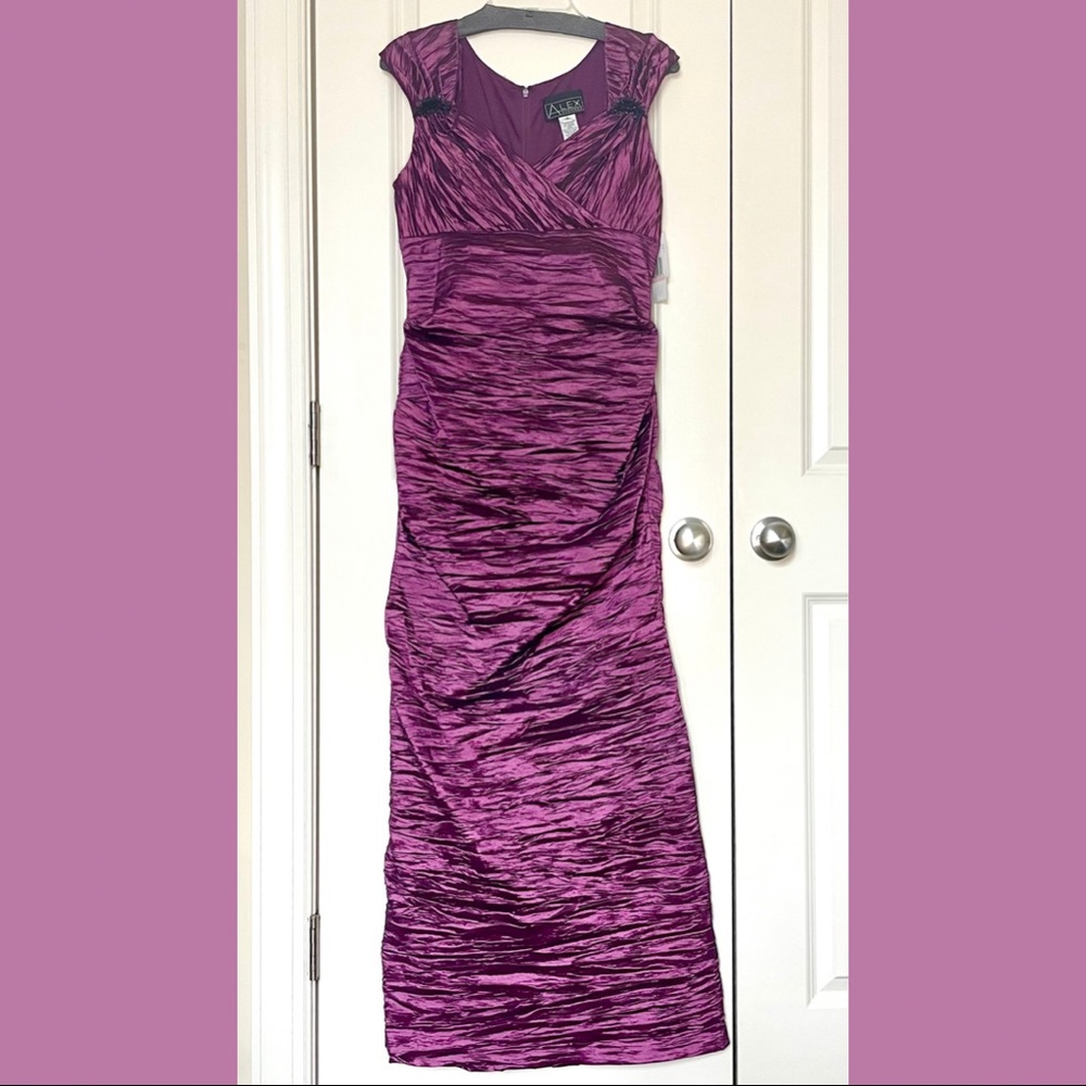 Purple Alex Evenings Designer Formal Dress